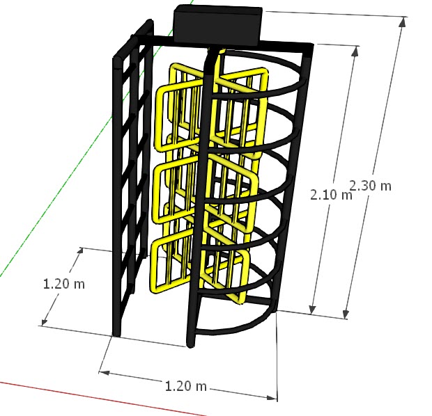 TS-FHT2:Full Height Turnstile เหล็ก หยอดเหรียญ