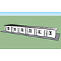 TEH-LRD06-3636C:บ้านพักคนงาน แบบห้องแถว 3.6*3.6