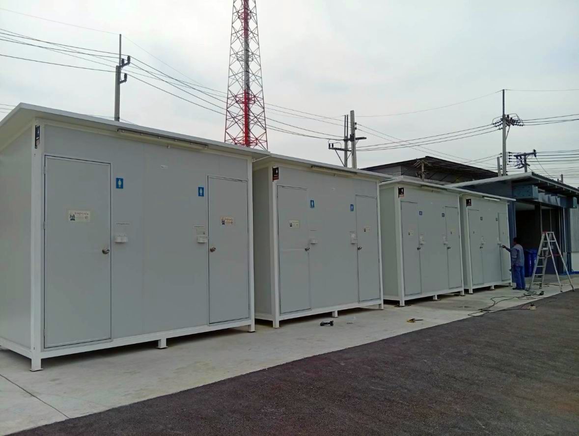 ห้องน้ำสำเร็จรูป แบบตู้คู่ 2 ห้องติด