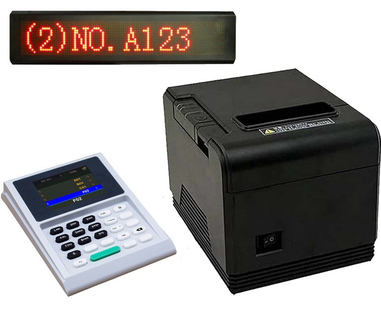 QS-QSET3:ชุดระบบคิว  1 ช่องบริการ+ป้ายไฟ Queue+Display