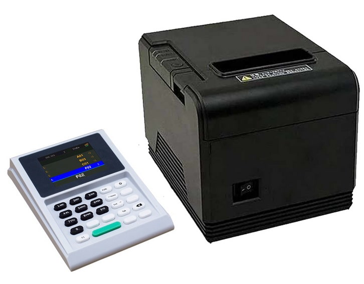 QS-QSET4:ชุดระบบคิว  1 ช่องบริการ Queue printer + Caller