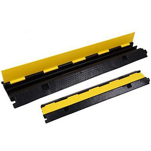 ยางร้อยสายไฟ ยางป้องกันสายไฟ 2 ช่อง Rubber Cable Protector 2CH