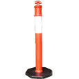 เสาหลักอ่อน เสาล้มลุก T-top Bollard (PE Warning Post & Rubber Base)