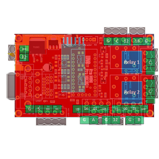 RM-PCB-XNO-R3:บอร์ดแดง Control board