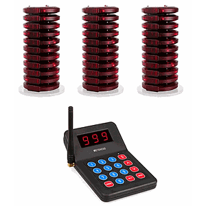 เครื่องเรียกคิว Q Wireless Pager แบบกลม ชุด30
