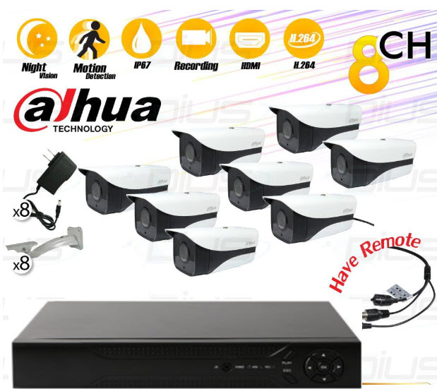 กล้อง CVI Visitor 8-Channel 1080p HDD 4TB iVMS DMSS App