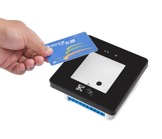 เครื่องอ่าน QR+RFID Reader  2in1 สำหรับเปิดประตู หรือ เครื่องกั้นคน
