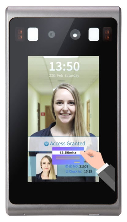 ACS-FR-HG12:เครื่องสแกนใบหน้า Face Recognition ลงเวลา+เปิดประตู
