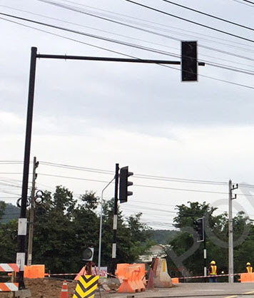 TE-ROD07:เสาไฟฟ้า Mast arm ตรง