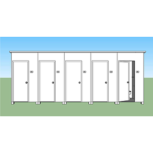 ห้องน้ำสำเร็จรูป 4ตู้ Public Restroom