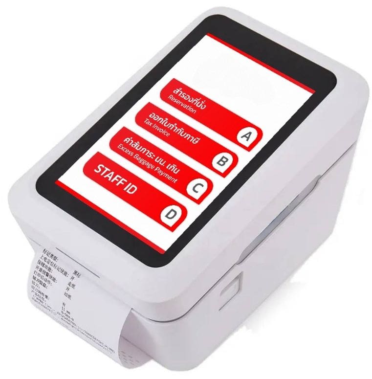 เครื่องบัตรกดคิว Android แบบตั้งโต๊ะ Desktop Queue Ticket
