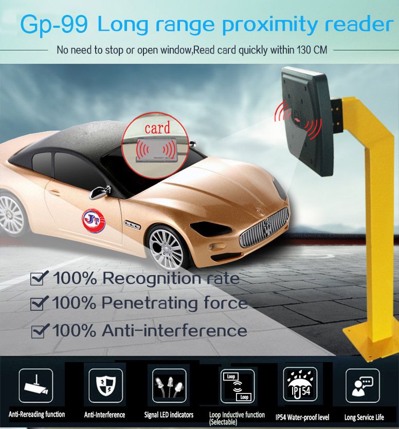 หัวอ่านบัตร RFID 125Khz Long Range Reader CP-RFID-GP99 ระยะ 1.3 เมตร