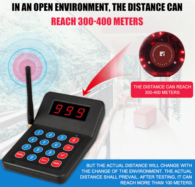 QS-QWP01B Wireless Queue Pager