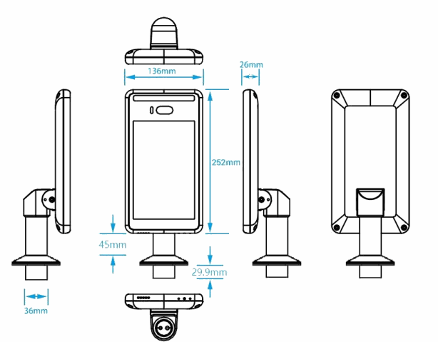 ACS-FR-HG10 Face Recognition + Temp + Mask 8