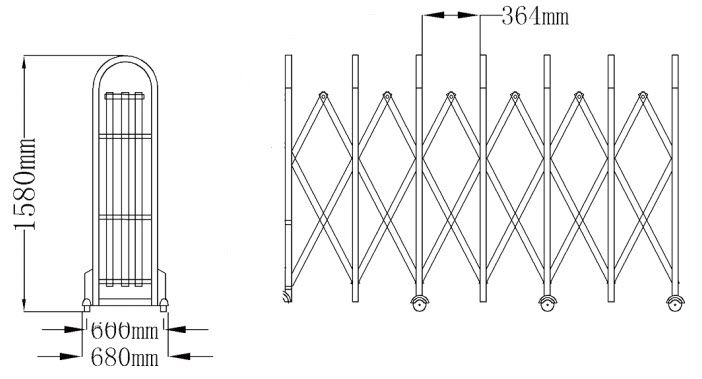 ประตูโฟลดิ้งเกท Folding Gate (FDG-04) — มุมมองการติดตั้ง