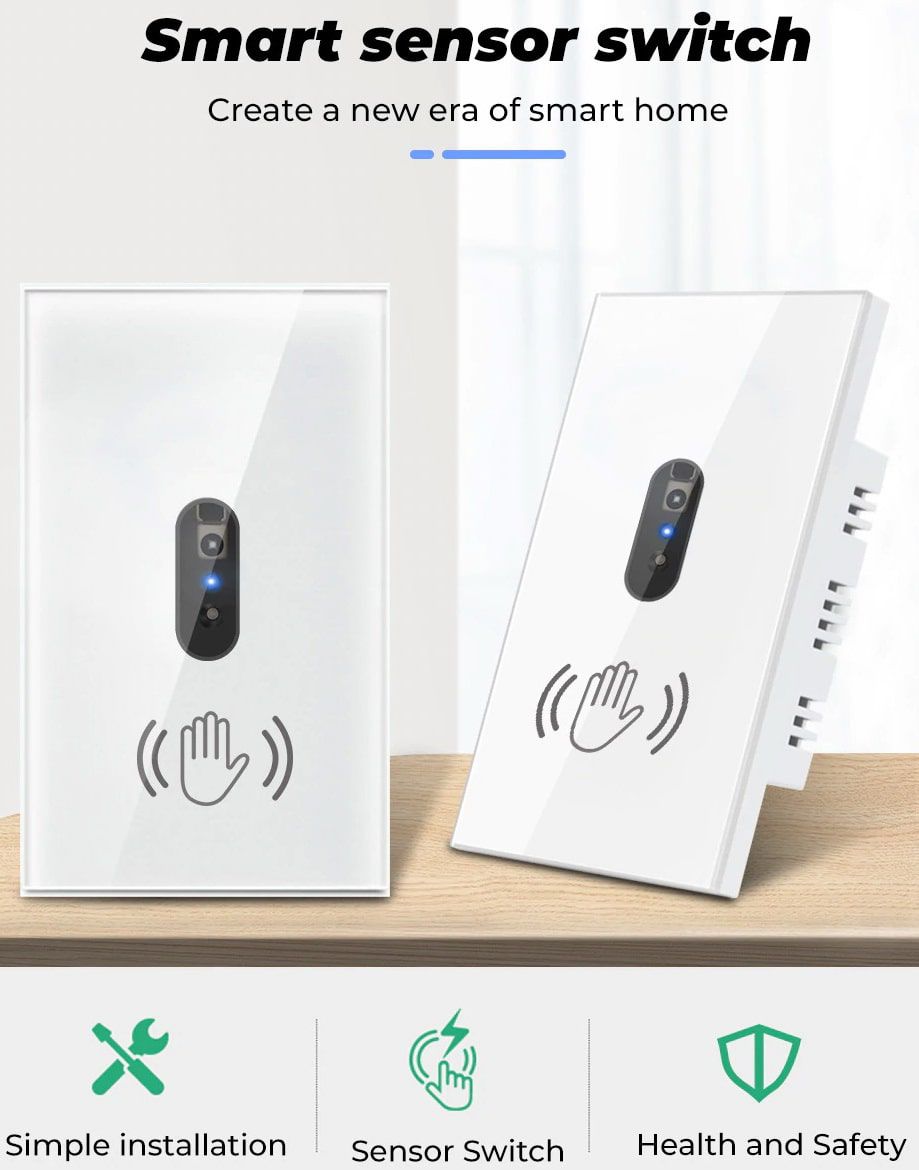 ACS-SW06 สวิตซ์ไร้สัมผัส No Touch Switch แบบสี่เหลี่ยม