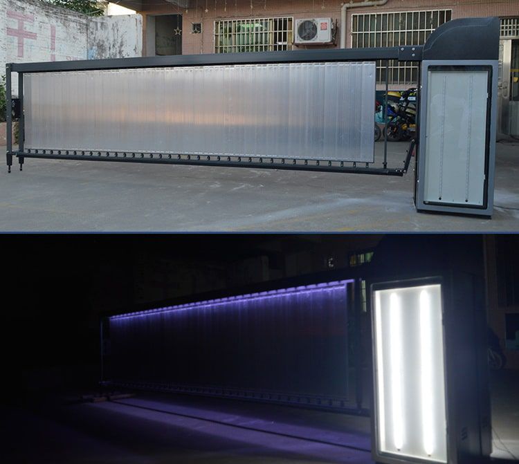 ไม้กั้นรถยนต์ Gate Barrier แบบมีโฆษณา (CP-CD400) — ภาพใช้งานจริง