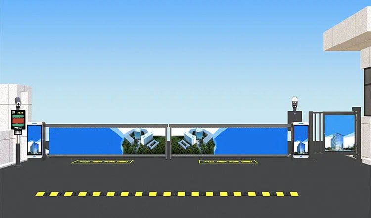 ไม้กั้นรถยนต์ Gate Barrier แบบมีโฆษณา (CP-CD400) — มุมมองการติดตั้ง