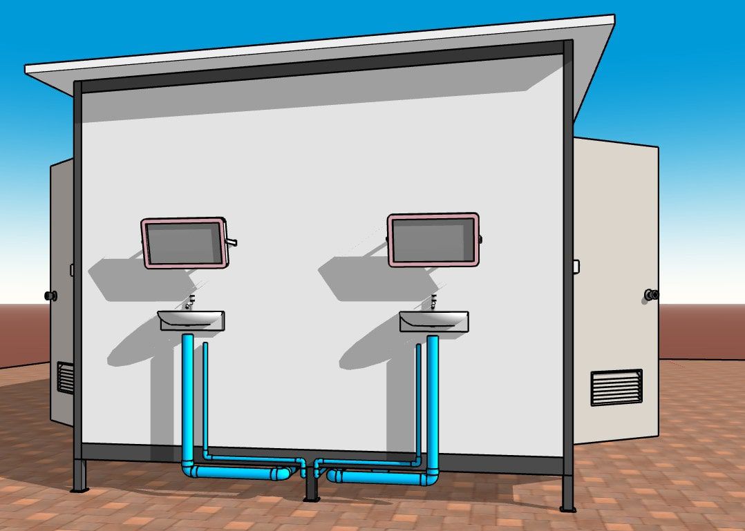 ห้องน้ำ ห้องอาบน้ำสำเร็จรูป 12 ห้อง Toilet (TEH-TL05-12) — ภาพหลัก