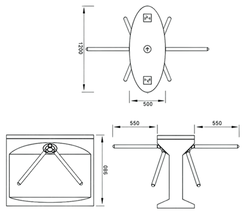 TS-K300E Tripod Turnstile