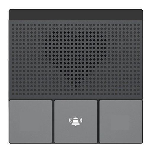 ชุดปุ่มแจ้งเหตุฉุกเฉิน SOS IP Intercom สีดำ มุมมองเฉียงแสดงตัวเครื่องโทรศัพท์และอุปกรณ์เสริมสำหรับติดตั้งใช้งาน