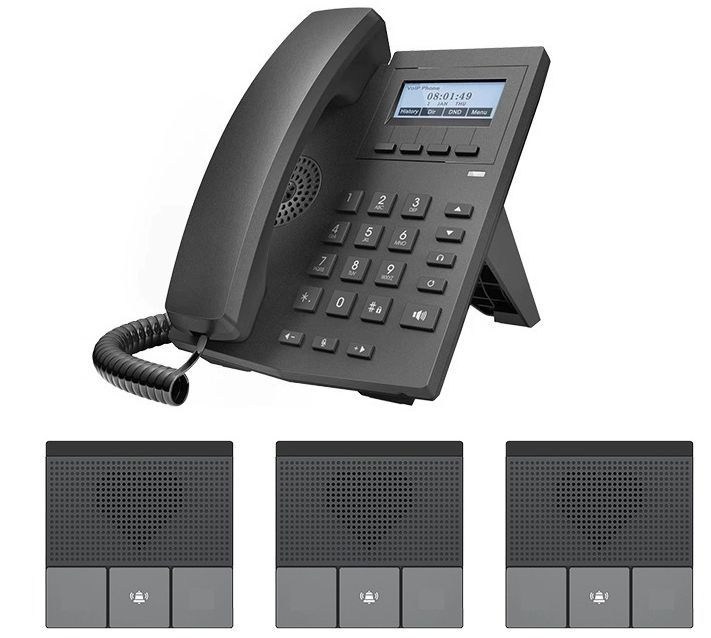 ปุ่มแจ้งเหตุฉุกเฉิน SOS-DX0 IP Intercom สีเทาเข้ม ดีไซน์สี่เหลี่ยมพร้อมปุ่มกดสัญลักษณ์กระดิ่ง มุมมองด้านหน้าตรงแบบติดตั้งบนผนัง