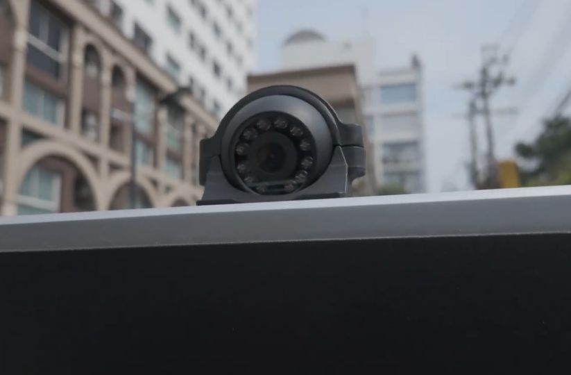 กล้องสำหรับถ่ายคนขับ CCTV-WA01 เลนส์ Wide Angle มุมกว้าง ตัวกล้องสีดำดีไซน์ทรงโดมสำหรับติดตั้งในรถยนต์
