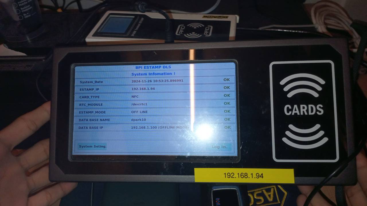 E-Stamp เครื่องประทับตราบัตรจอดรถ Auto Validation