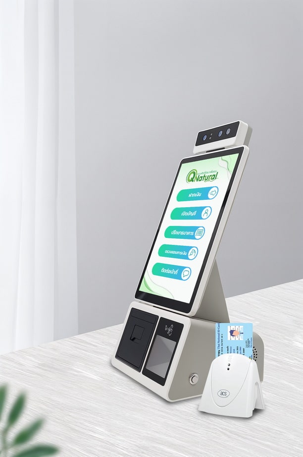 เครื่องกดบัตรคิว ตั้งโต๊ะ จอสัมผัส Desktop Queue Printer