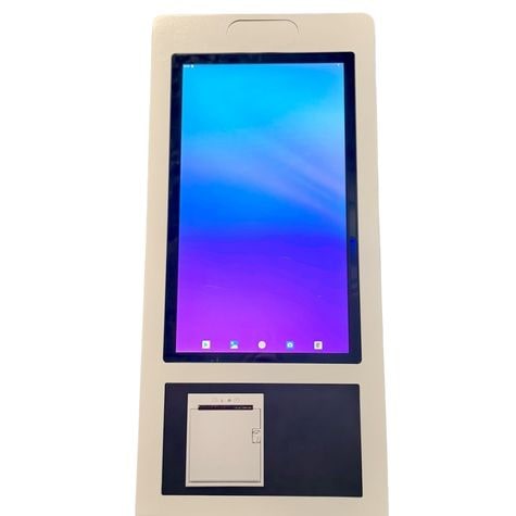 เครื่องกดบัตรคิว ตั้งพื้น จอสัมผัส 21.5" Floor Stand Queue Kiosk