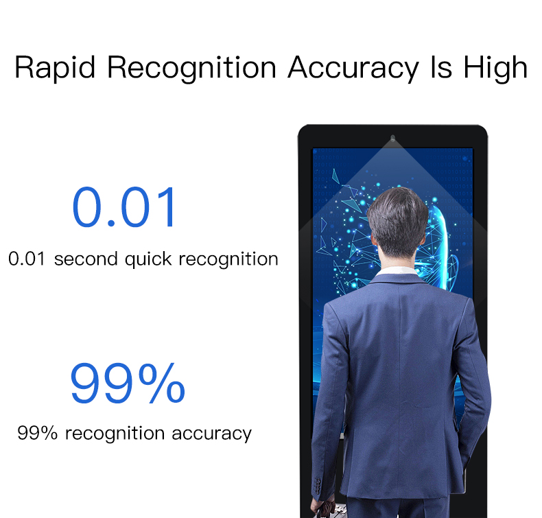 Face Recognition 42" Mega Display Lobby Touch Attendance + Door