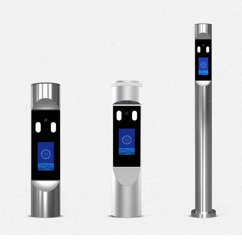เครื่องแสกนใบหน้าแบบเสา กลางแจ้ง สำหรับมอเตอร์ไซต์ Face Recognition Outdoor + เสา