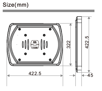 หัวอ่านบัตร RFID 125Khz Long Range 90-130cm IP54 Wiegand 26/34