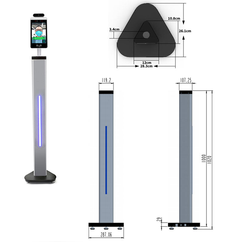 เสาเหล็ก สำหรับเครื่องสแกนใบหน้า Face Recognition