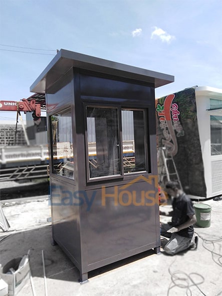 ป้อมยามสำเร็จรูป Guard Booth GB11 1.3×1.3 ม. ทรงสี่เหลี่ยม ราคาประหยัด
