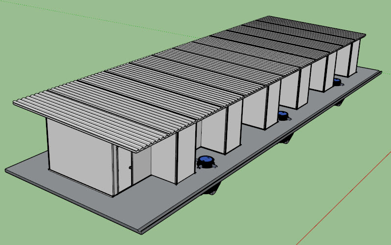 บ้านพักคนงาน แบบห้องแถว 3.6*3.6