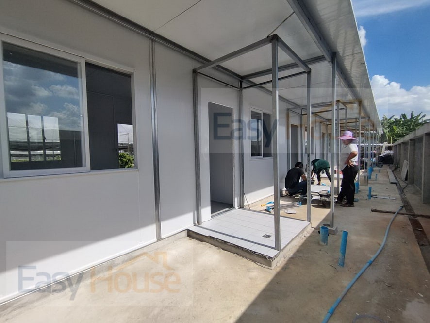 บ้านพักคนงาน แบบห้องแถว 3.6*3.6