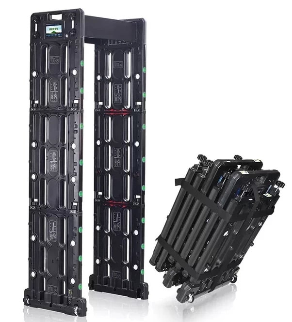 เครื่องตรวจจับโลหะ แบบเคลื่อนย้าย Walk Through Metal Detector outdoor