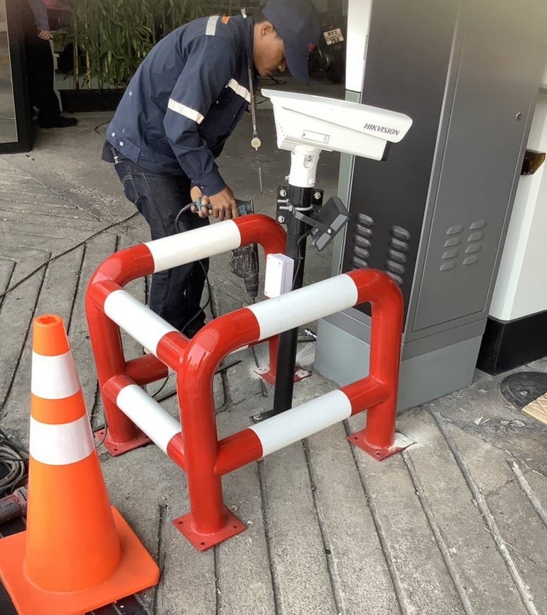 คอกกันชน Plastic Crash Barrier ป้องกันแนวกั้น