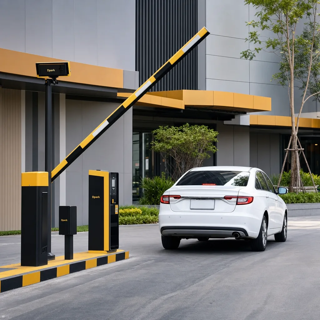 ระบบลานจอดรถอัตโนมัติ Dpark — Boom Barrier + LPR + Ticket Kiosk