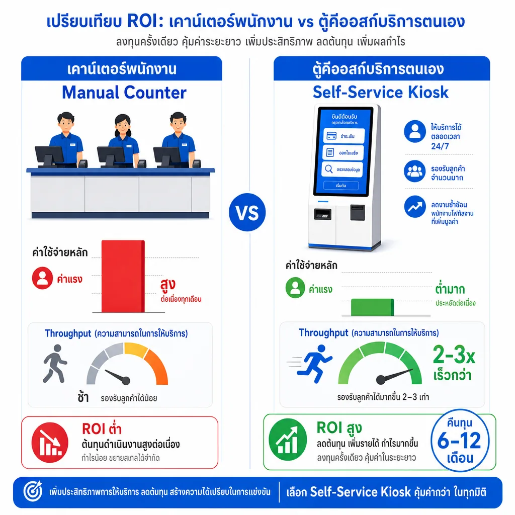 ROI Self-Service Kiosk vs Manual