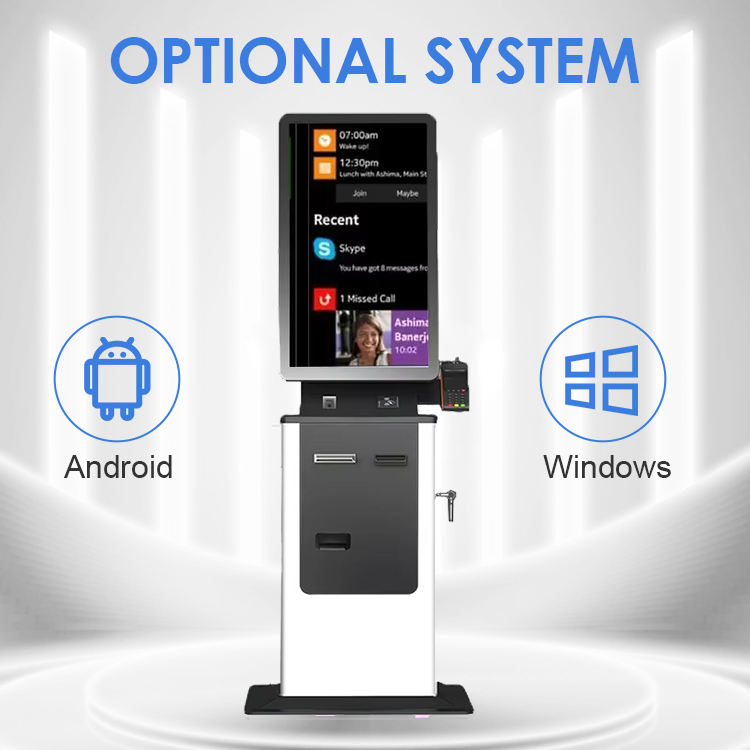 ภาพตัวอย่างตัวเลือกระบบปฏิบัติการ Android และ Windows สำหรับตู้คีออสก์