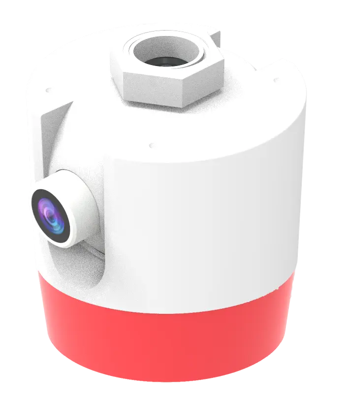 กล้อง CGD-DP-VS06 Video Parking Sensor มุมเฉียง แสดงไฟสถานะสีแดง