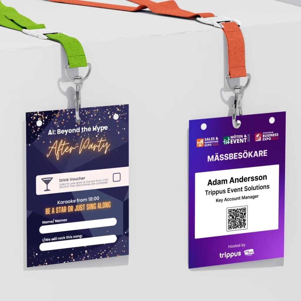 IT-PRN02 ตัวอย่างบัตรผ่านประตูและป้ายชื่อคล้องคอสำหรับงานอีเวนต์ นิทรรศการ และ After Party