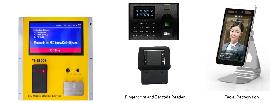 TS-ESD06 รองรับการยืนยันตัวตนด้วยบัตร RFID ลายนิ้วมือ บาร์โค้ด และสแกนใบหน้า