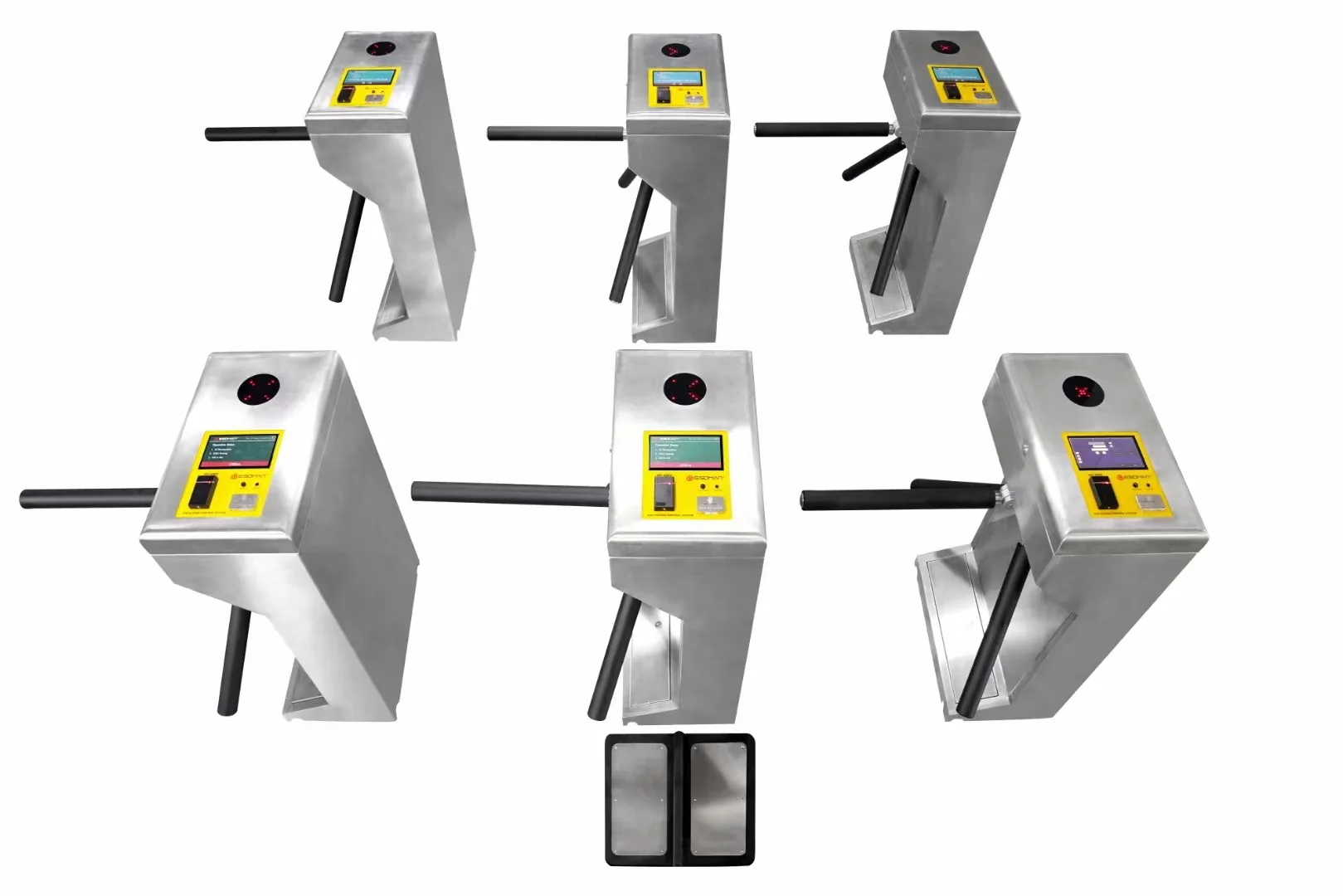 มุมมองการติดตั้งเครื่องกั้นทางเข้า ESD Turnstile ควบคุมพื้นที่ EPA