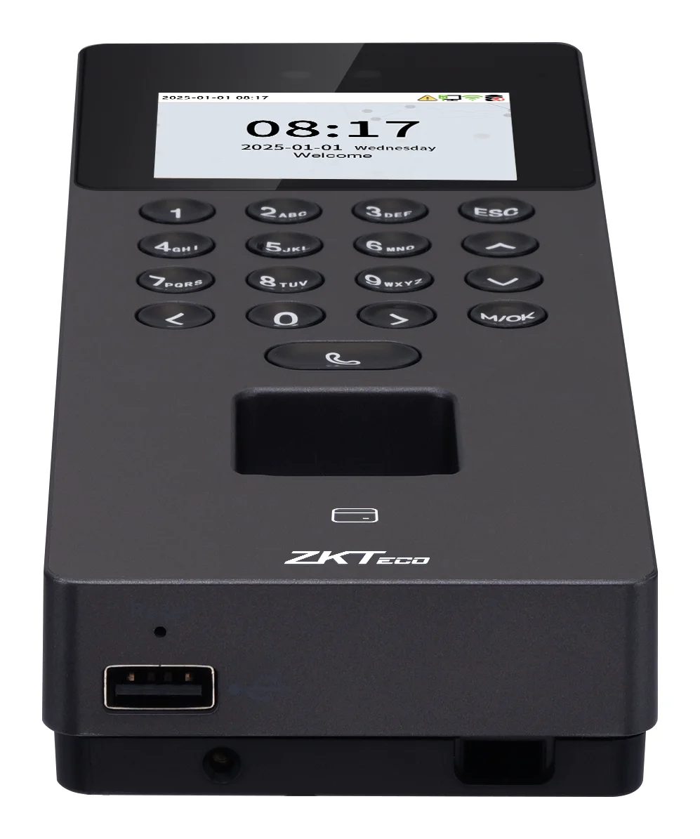 ZKTeco SenseFace 2A พอร์ต USB Type-A ด้านล่าง สำหรับนำเข้าส่งออกข้อมูลผ่าน Flash Drive