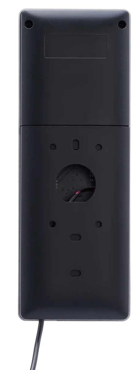 ZKTeco SenseFace 2A ด้านหลังตัวเครื่องพร้อมรูยึดมาตรฐานและช่องร้อยสายไฟ