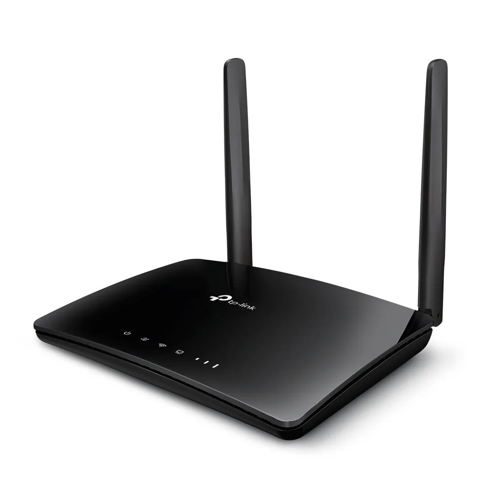 มุมมองตัวเครื่อง TP-Link Archer MR200 พร้อมเสาอากาศภายนอก 2 ต้น