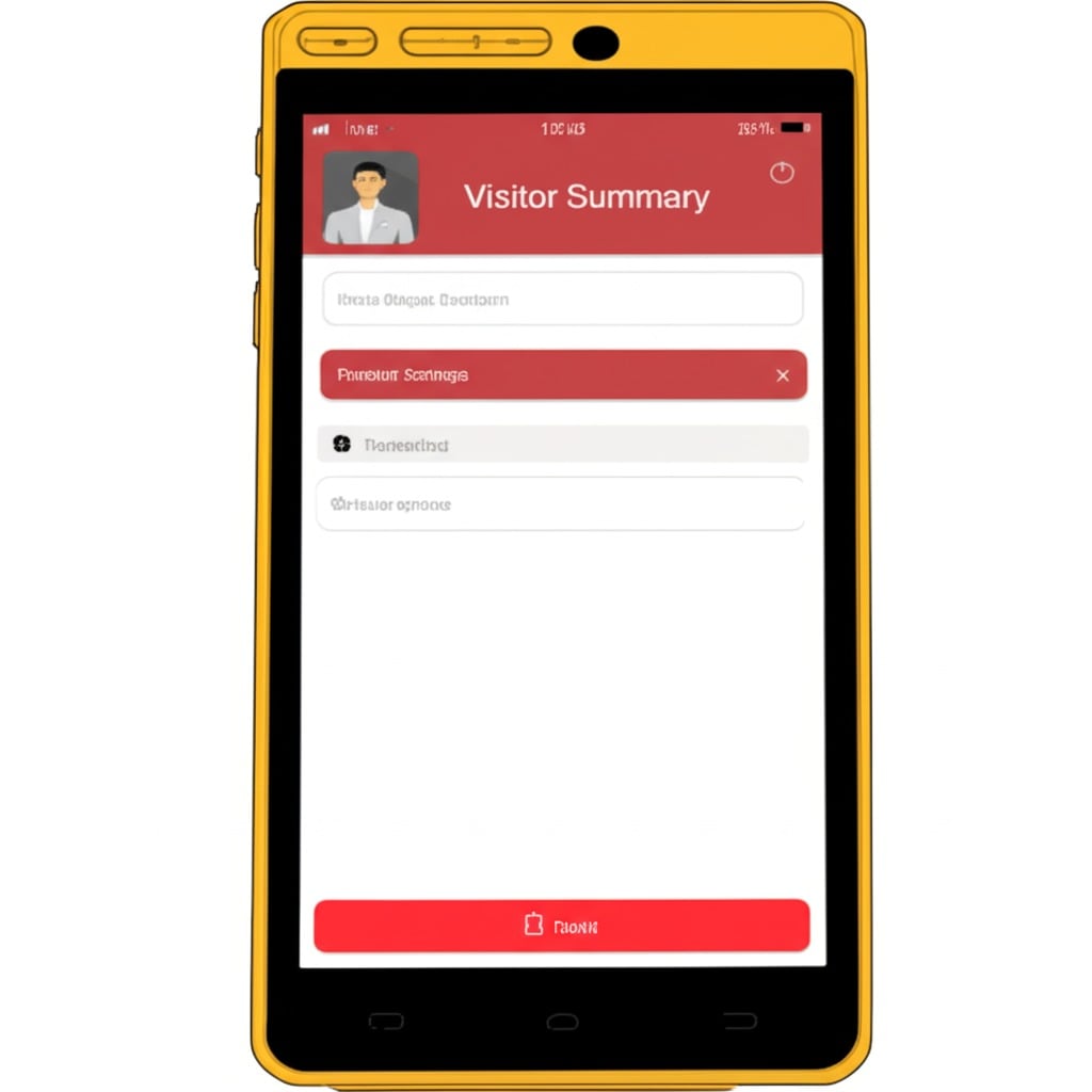 SW-VMS03B:VMS HandHeld เครื่องบันทึกผู้มาติดต่อ